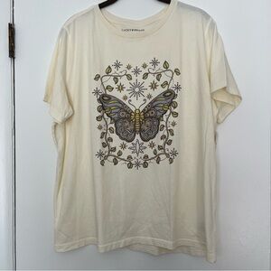 Lucky Brand embellished butterfly women’s T Shirt XL NWT
